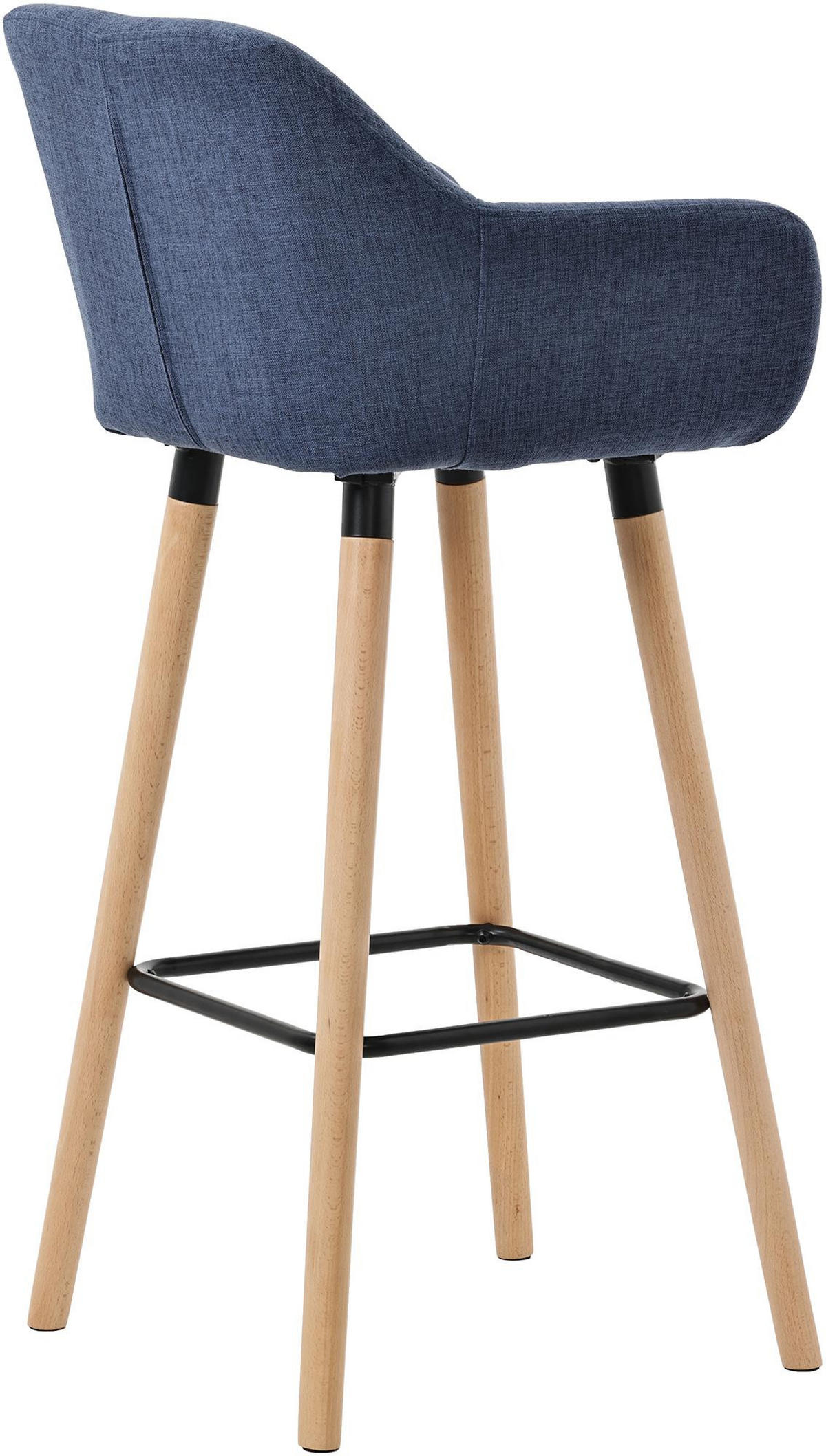 BARHOCKER Mirid Stoff Dunkelblau - Dunkelblau, Textil (51/101/50cm) - DELUKE