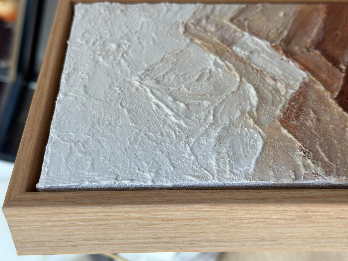 GEMÄLDE Harmonie der Schichten Schattenfugenrahmen Eichefarben 20x15 cm - Eichefarben, Holz (20/15cm) - YS-art gallery