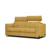 SOFA MEZO 3-Sitzer mit Schlaffunktion, gelb - Gelb/Schwarz, Holz/Textil (232/90/107cm) - Courtois Laville