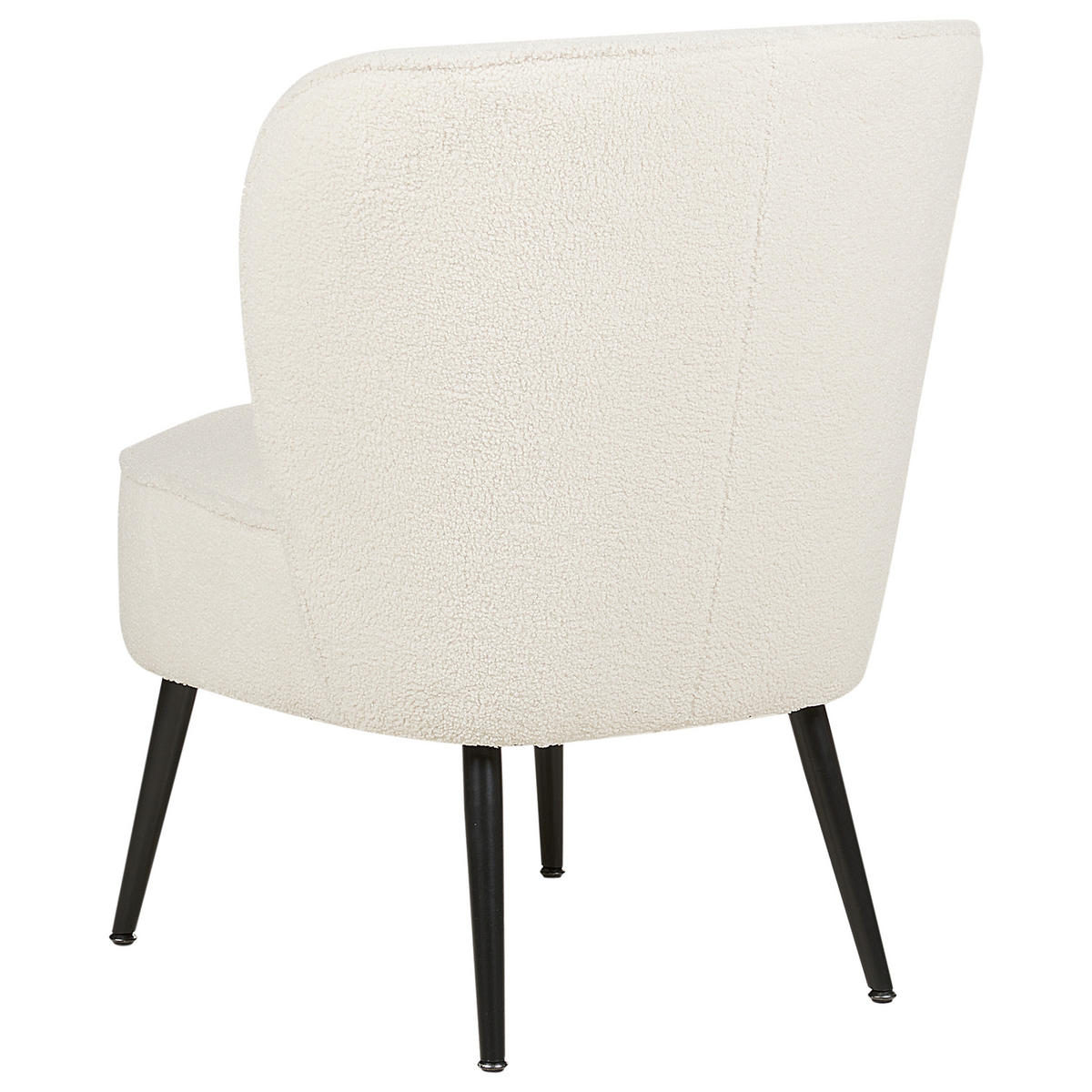FOTEL Buklé fehér/fekete Voss - fekete/krém, textil (60/76/52cm) - Beliani