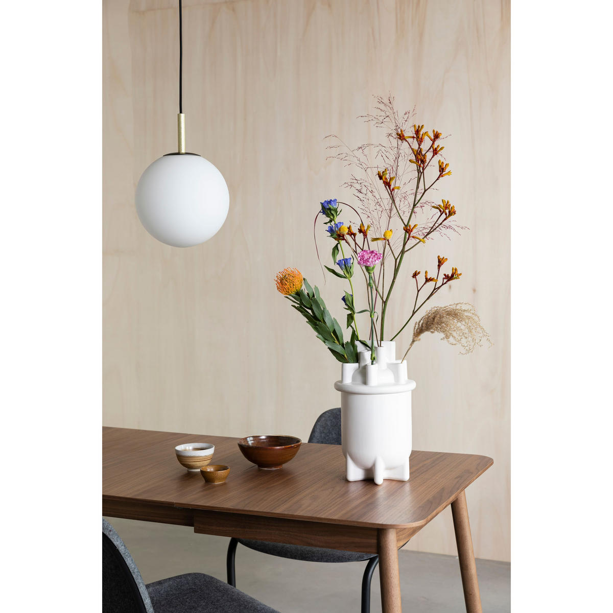 PENDELLEUCHTE Orion Rund 25 cm - Schwarz, Glas (25/25/170cm) - Zuiver