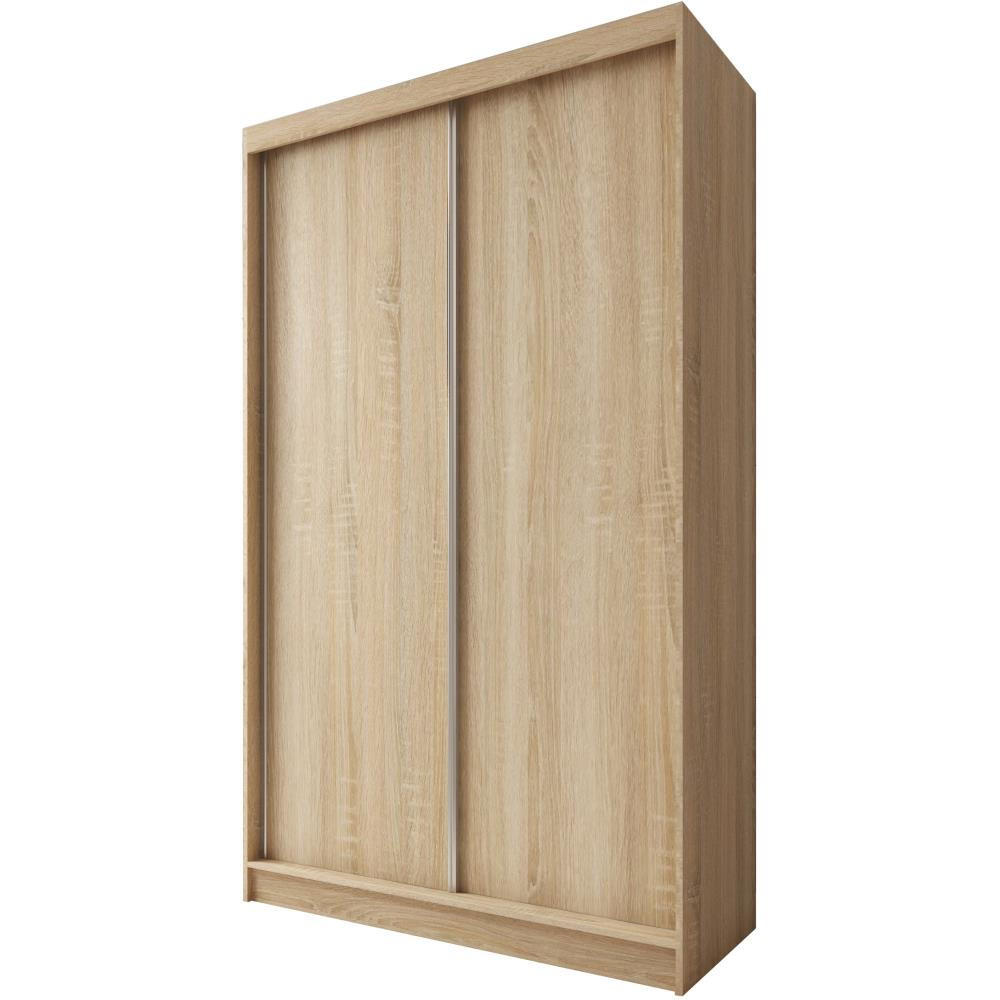 SCHWEBETÜRENSCHRANK Mario 120/216/61 eiche Sonoma mit Schubladen - Sonoma Eiche, Holzwerkstoff (120/216/61cm) - Beautysofa