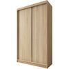 SCHWEBETÜRENSCHRANK Mario 120/216/61 eiche Sonoma mit Schubladen - Sonoma Eiche, Holzwerkstoff (120/216/61cm) - Beautysofa
