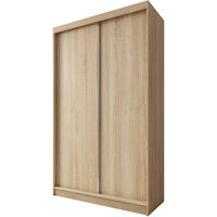 SCHWEBETÜRENSCHRANK Mario 120/216/61 eiche Sonoma mit Schubladen - Sonoma Eiche, Holzwerkstoff (120/216/61cm) - Beautysofa