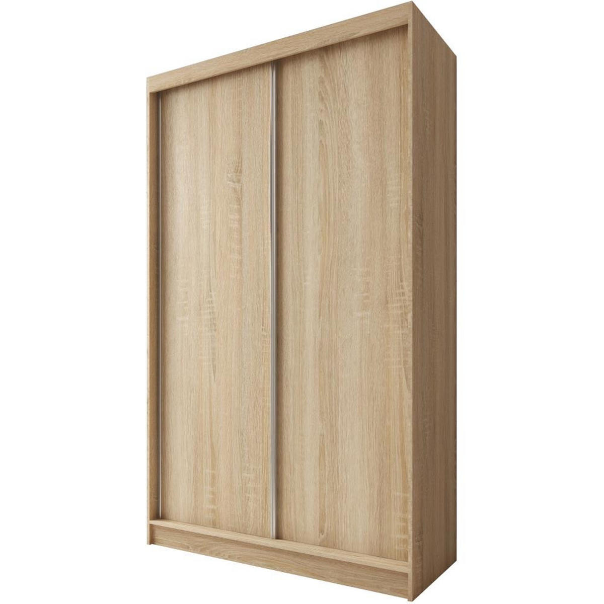 SCHWEBETÜRENSCHRANK Mario 120/216/61 eiche Sonoma mit Schubladen - Sonoma Eiche, Holzwerkstoff (120/216/61cm) - Beautysofa