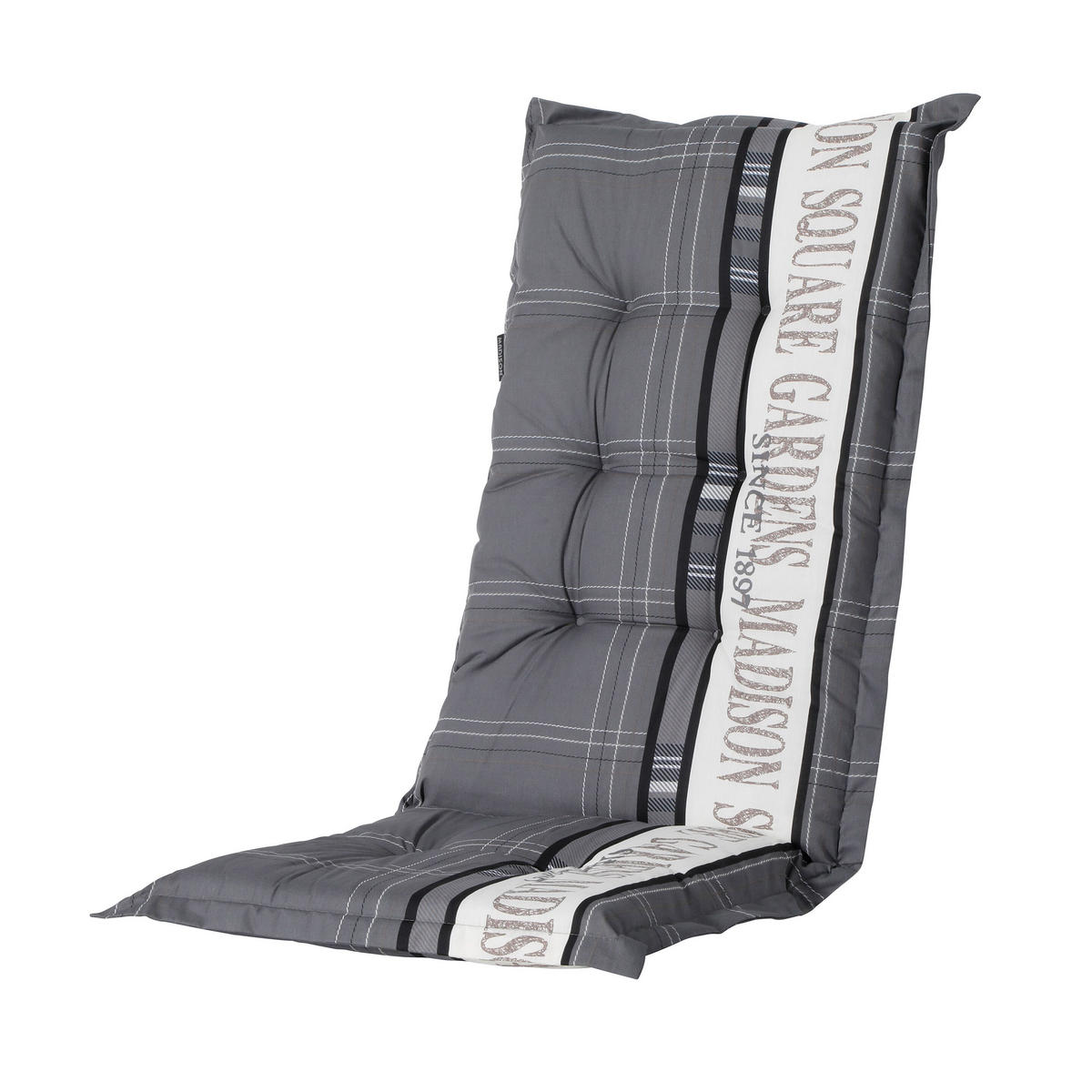 GARTENSTUHLKISSEN Madison 105/50 cm 4er-Set - Grau, Textil (50/6/105cm) - Madison