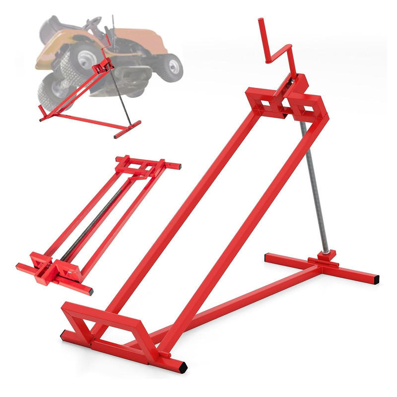 Costway Rasentraktorheber Rot 117x105x49 cm