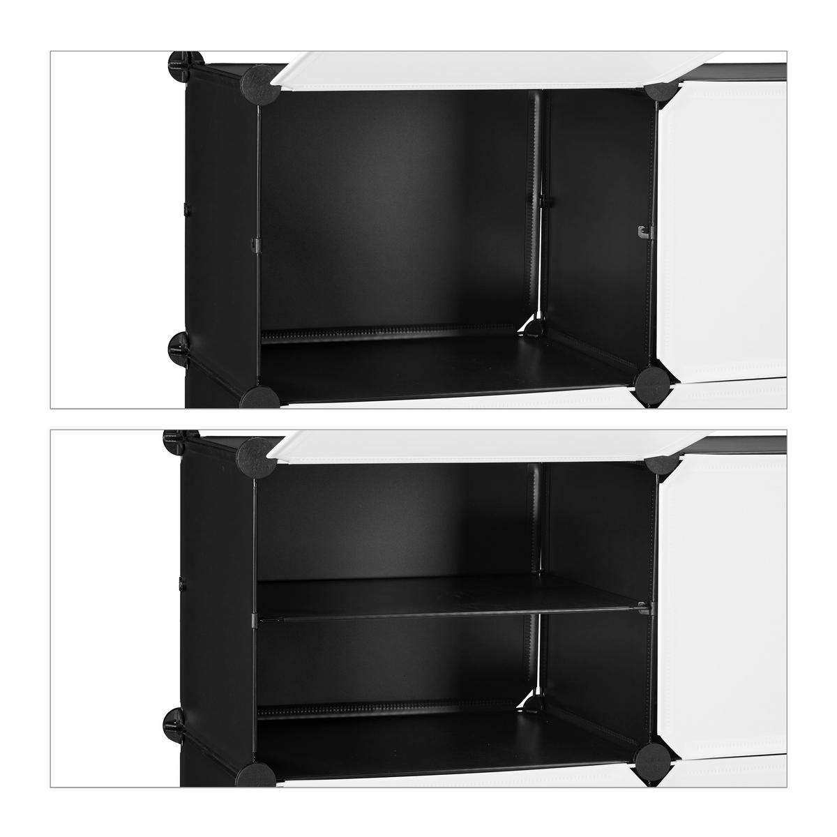 SCHUHSCHRANK - Multicolor, Kunststoff/Metall (125/125/32cm) - Relaxdays