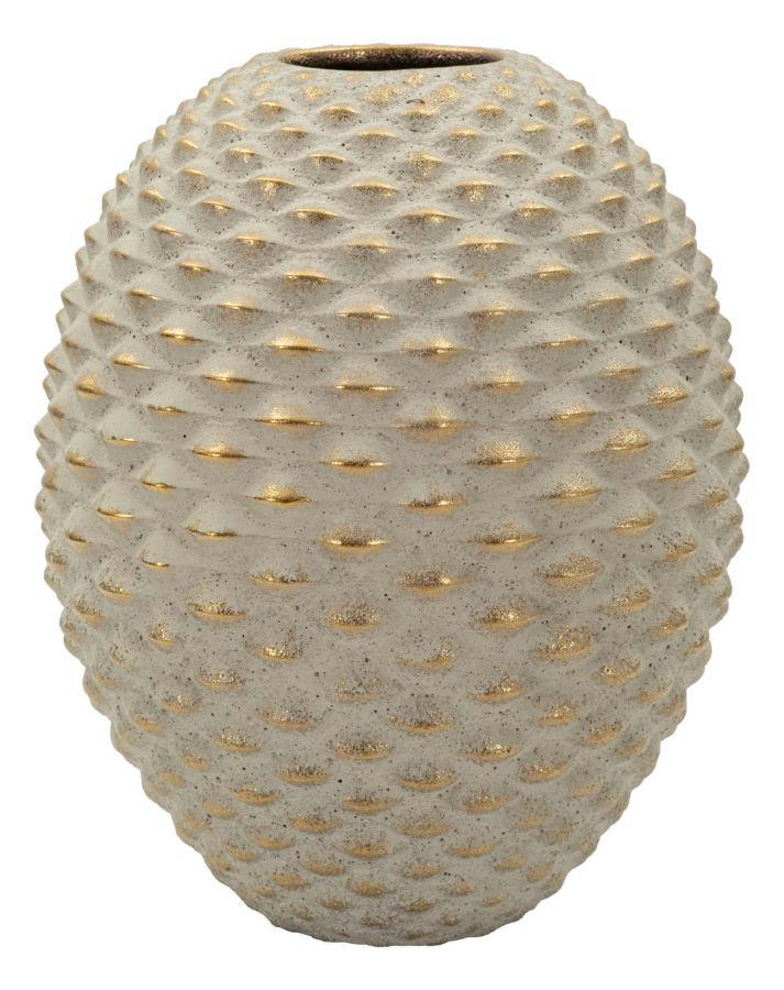 Mauro Ferretti Dekovase Grau, Gold 28.5 cm