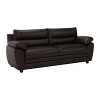 SOFA 3-Sitzer - Kunstleder - Braun - MANOA - Braun, Leder (201/88/82cm) - Vente-Unique