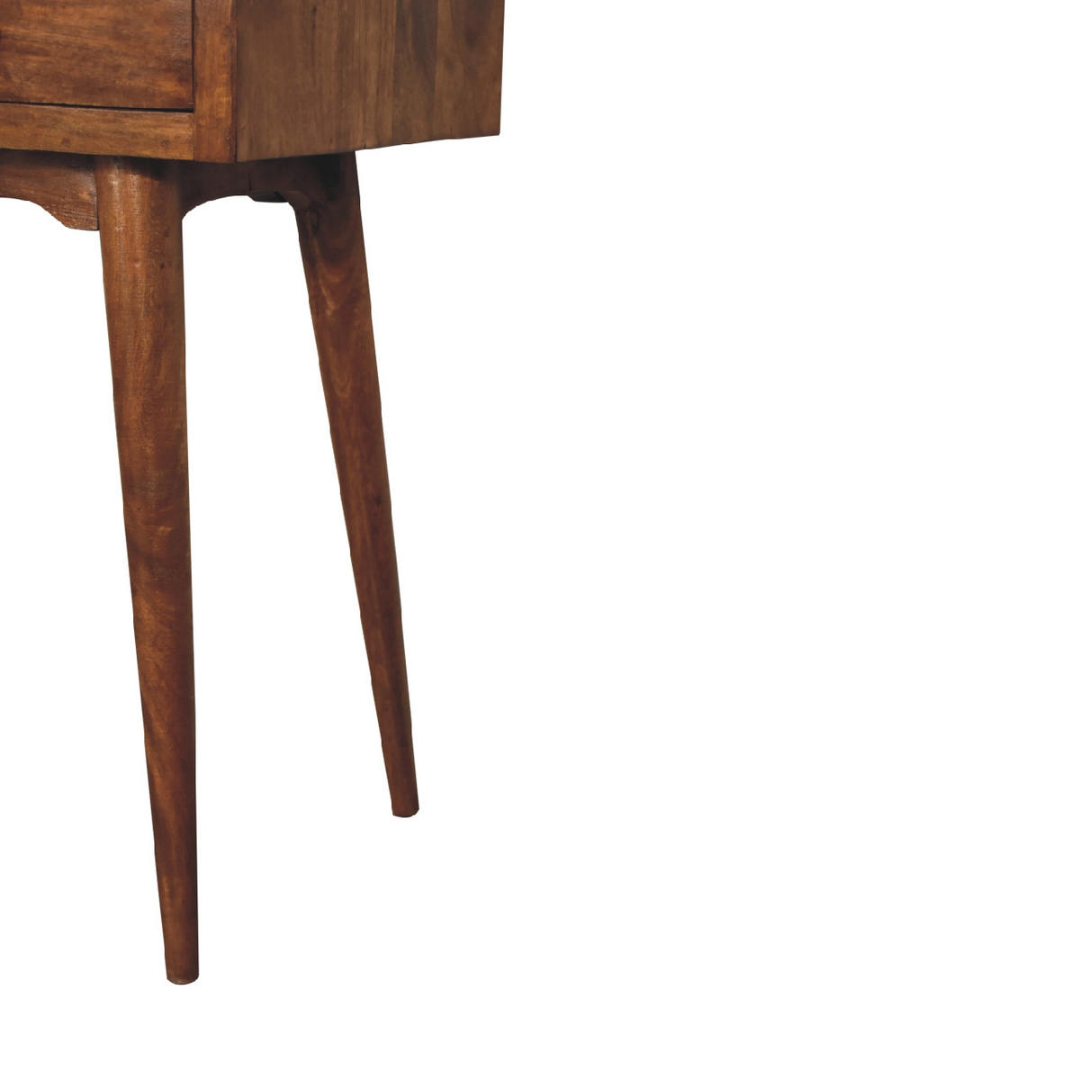 KONSOLENTISCH mit Kastanienholz-Finish - Dunkelbraun/Messingfarben, Mangoholz/Holz (40/115/78cm) - Artisan Furniture