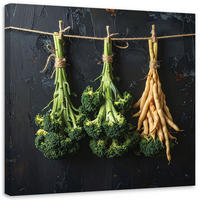 LEINWANDBILD Essen & Trinken 60x60cm - Grün, Textil (60/60cm) - Feeby