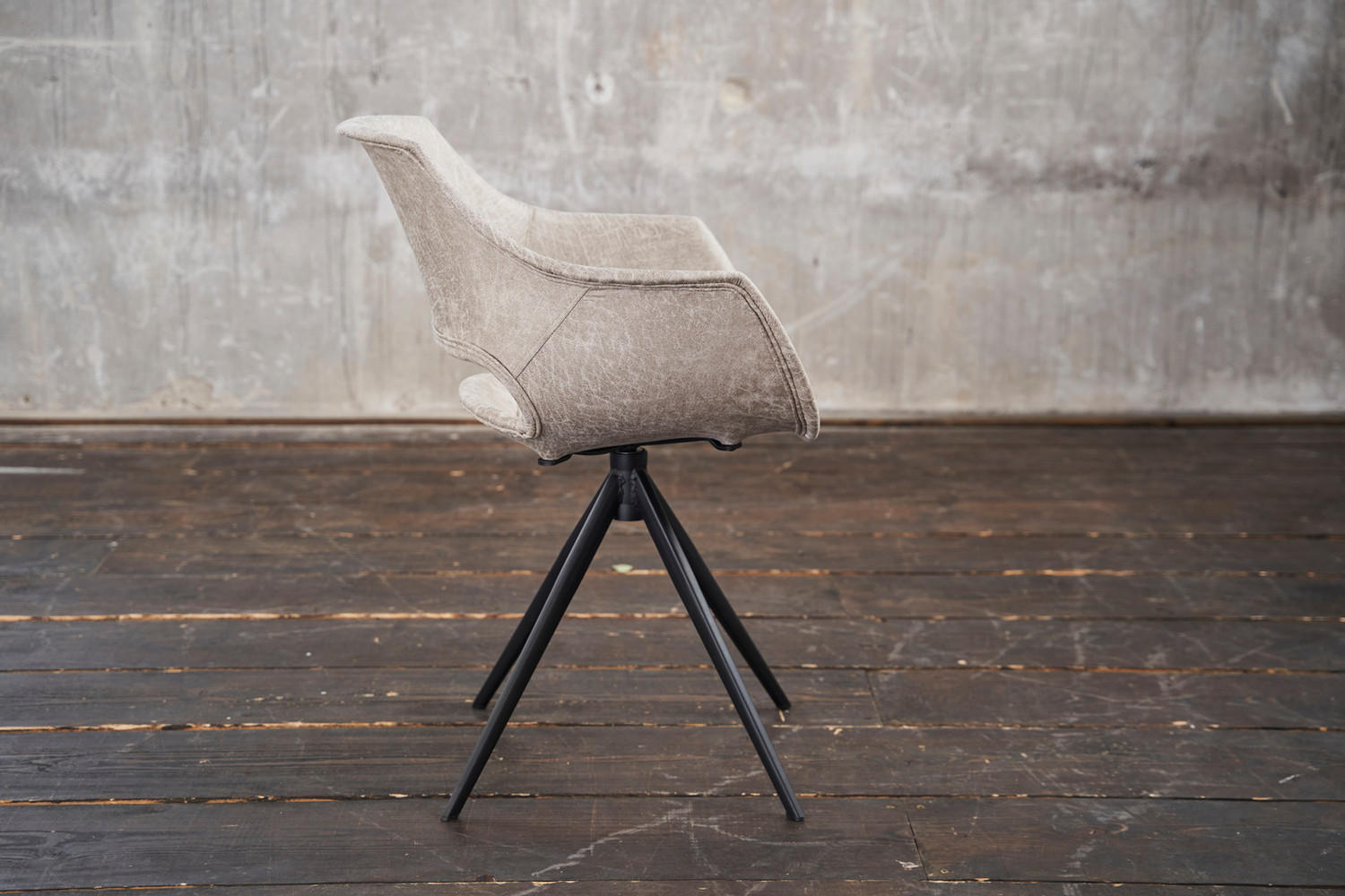 DREHSTUHL ZAJA Cremeweiß Microfaser - Creme, Textil (57/85/59cm) - KAWOLA