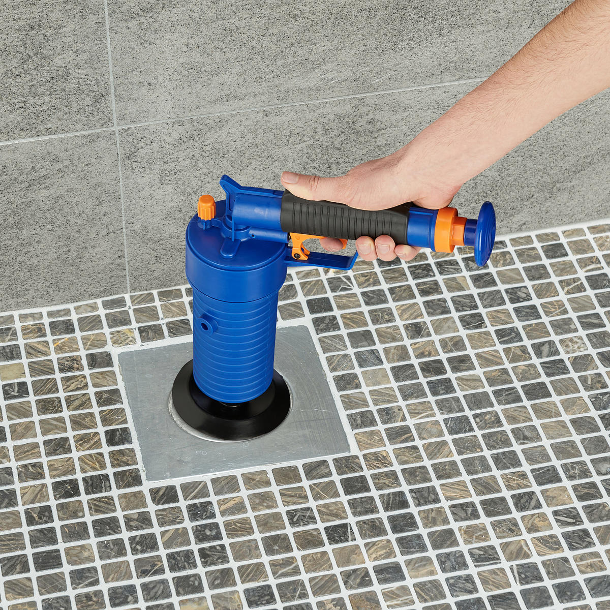 PRESSLUFT Rohrreiniger - Multicolor, Kunststoff (33/20/33cm) - Relaxdays