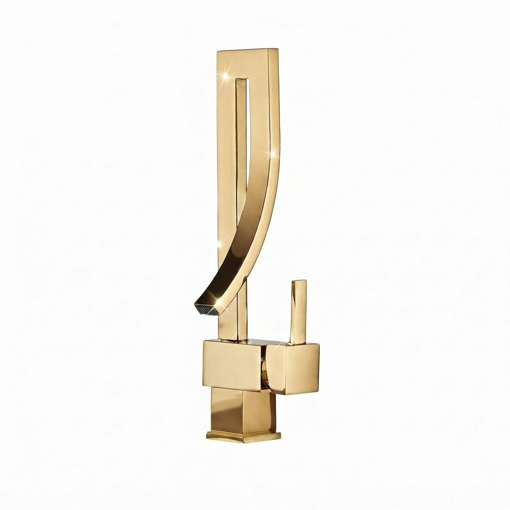 BADEZIMMERARMATUR, 350 mm hoch, gold - Goldfarben, Metall (42/12.5/14.5cm) - Vallsero
