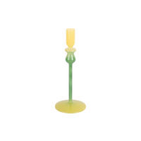 KERZENHALTER Duo Colores Gelb 9.3/9.3/23 cm - Gelb, Glas (9.3/23/9.3cm) - Present Time