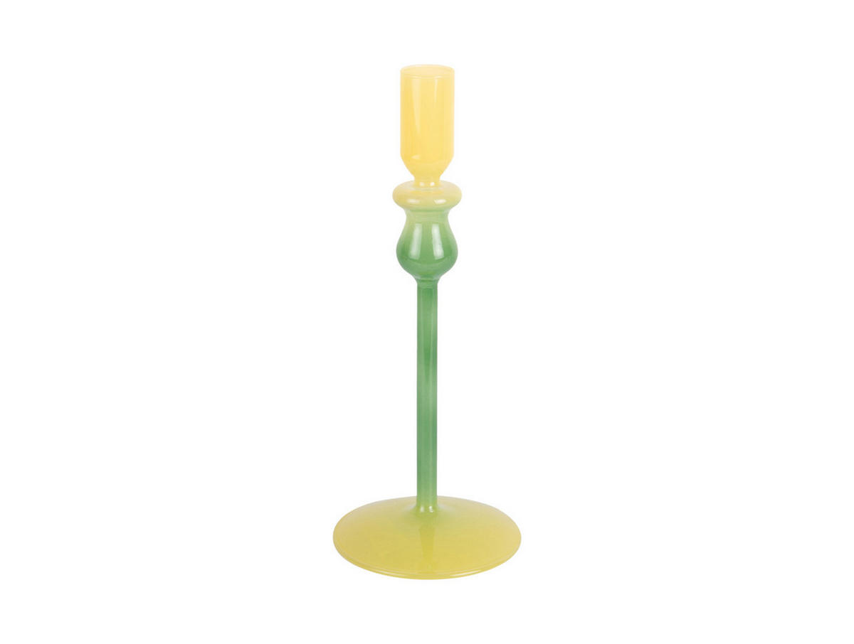 KERZENHALTER Duo Colores Gelb 9.3/9.3/23 cm - Gelb, Glas (9.3/23/9.3cm) - Present Time