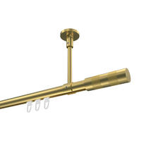 INNENLAUF-GARDINENSTANGEN-SET Sonette Mavell 540 cm (geteilt in 3 x 180 cm), 1-läufig, 20 mm Ø Messing-Optik - Messingfarben/Goldfarben, Metall (540cm) - INTERDECO