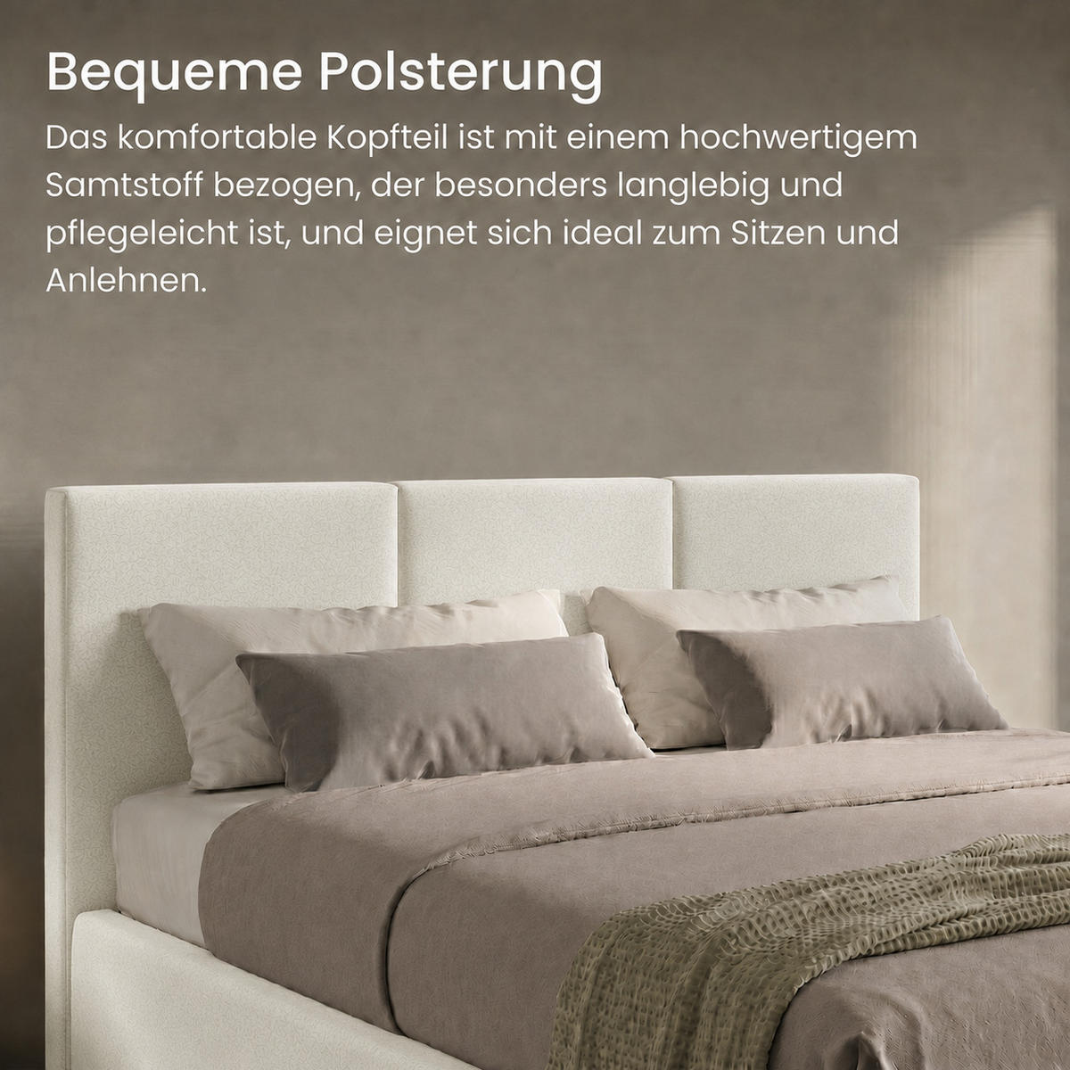 POLSTERBETT mit Stauraum 140x200 cm in Grau - Hellgrau, Holzwerkstoff (140/200cm) - Home Collective