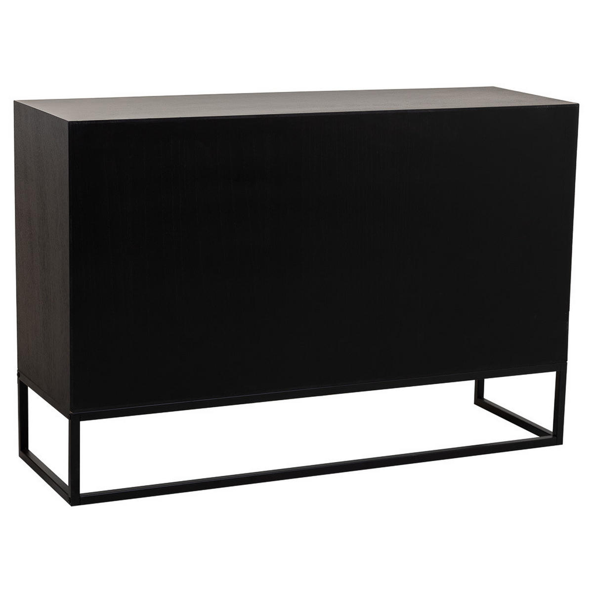 ANRICHTE aus Holz 120x38x78 cm - Schwarz, Metall (38/120/78cm) - Wanderlust