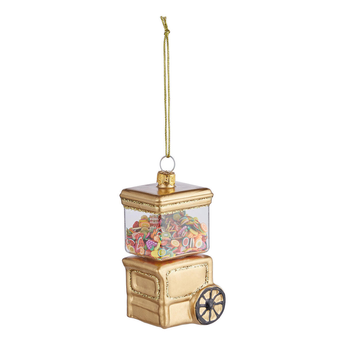 BAUMANHÄNGER Hang On Bonbon Wagen - Goldfarben, Glas (4/9/5cm) - Butlers