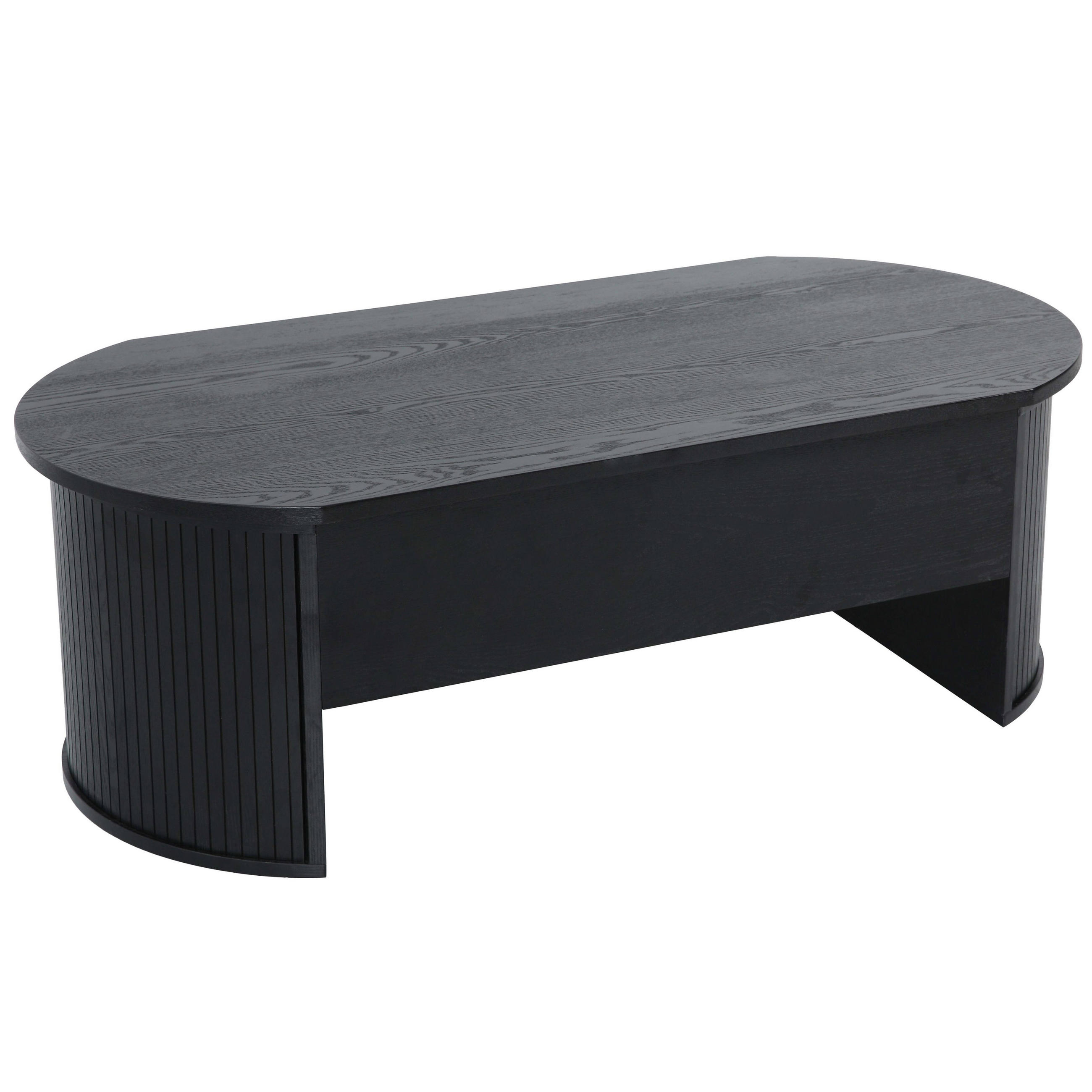 COUCHTISCH, schwarzes Holzeffekt - Schwarz, Holz (120/60/41cm) - Oviala