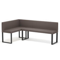 ECKBANK links SANA U Kunstleder glatt, 142/196 cm Braun - Braun, Kunststoff/Textil (142/196cm) - Idohome