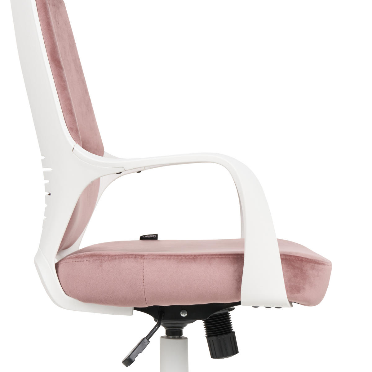 BÜROSTUHL Samtstoff Pastellrosa Delight - Pink, Textil (64/116/64cm) - Beliani