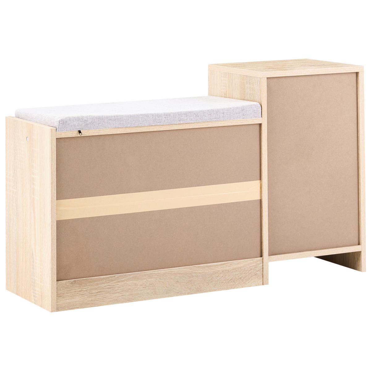 DULAP DE PANTOFI maro deschis Regina - maro/maro deschis, compozit lemnos (96/57/30cm) - Beliani
