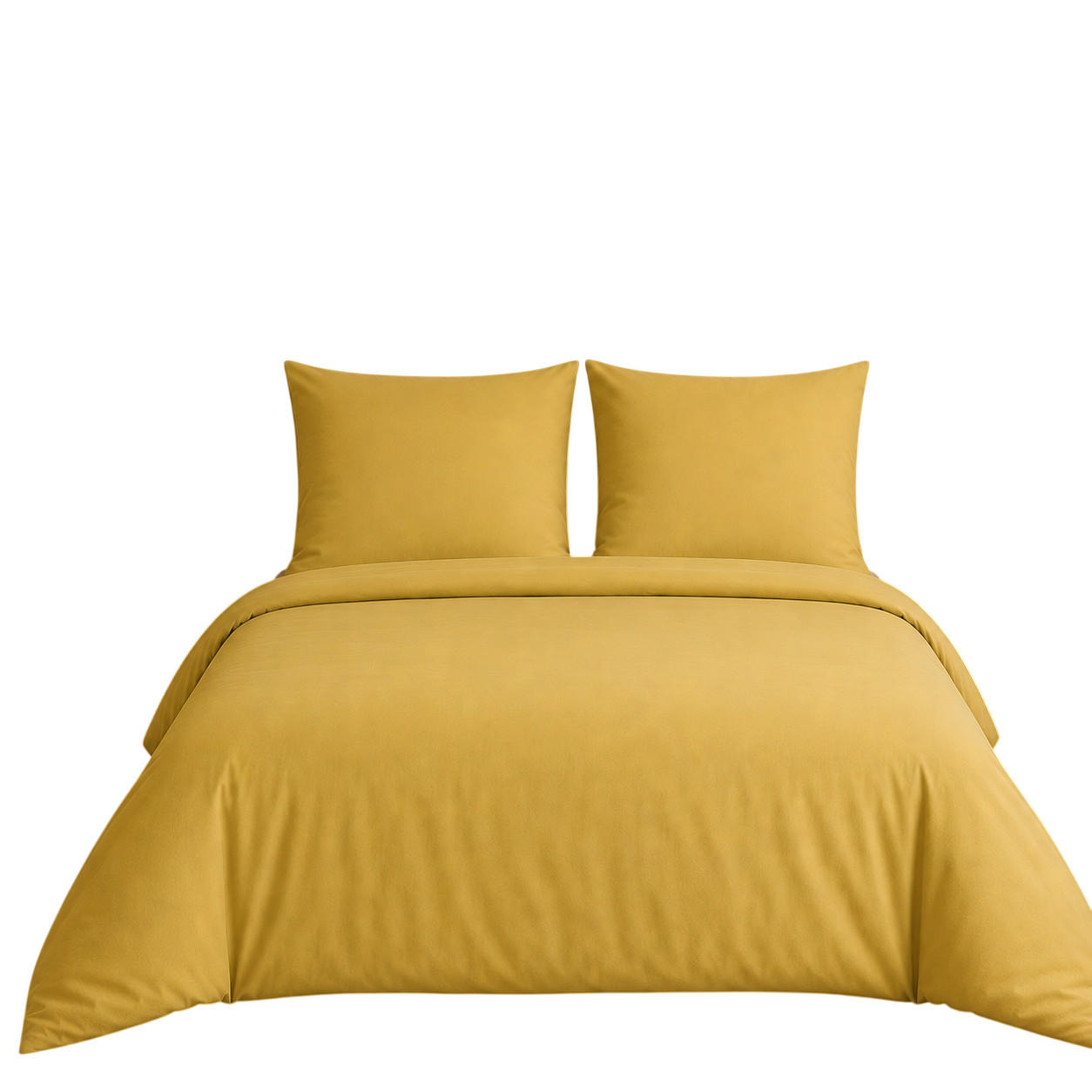 BETTWÄSCHE 3-teilig 200/200 cm UNI GELB - Gelb, Textil (200/200cm) - ROLFNERS