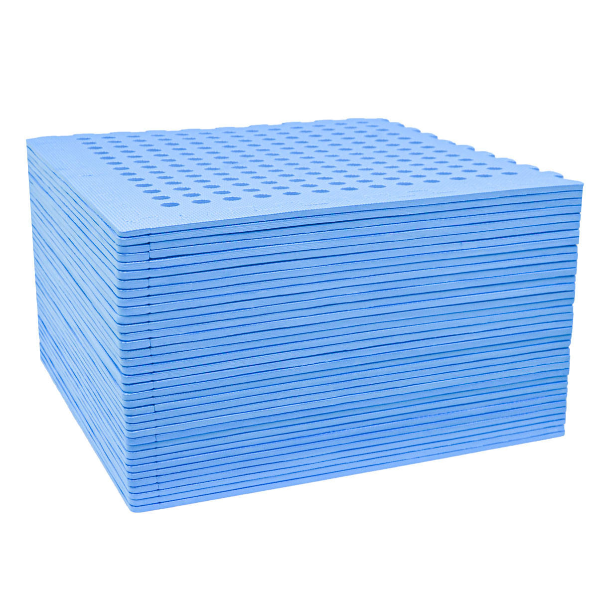 POOLMATTEN für 305 cm Pool - 36 EVA Matten 62 cm Blau - Blau, Kunststoff (62/62cm) - eyepower