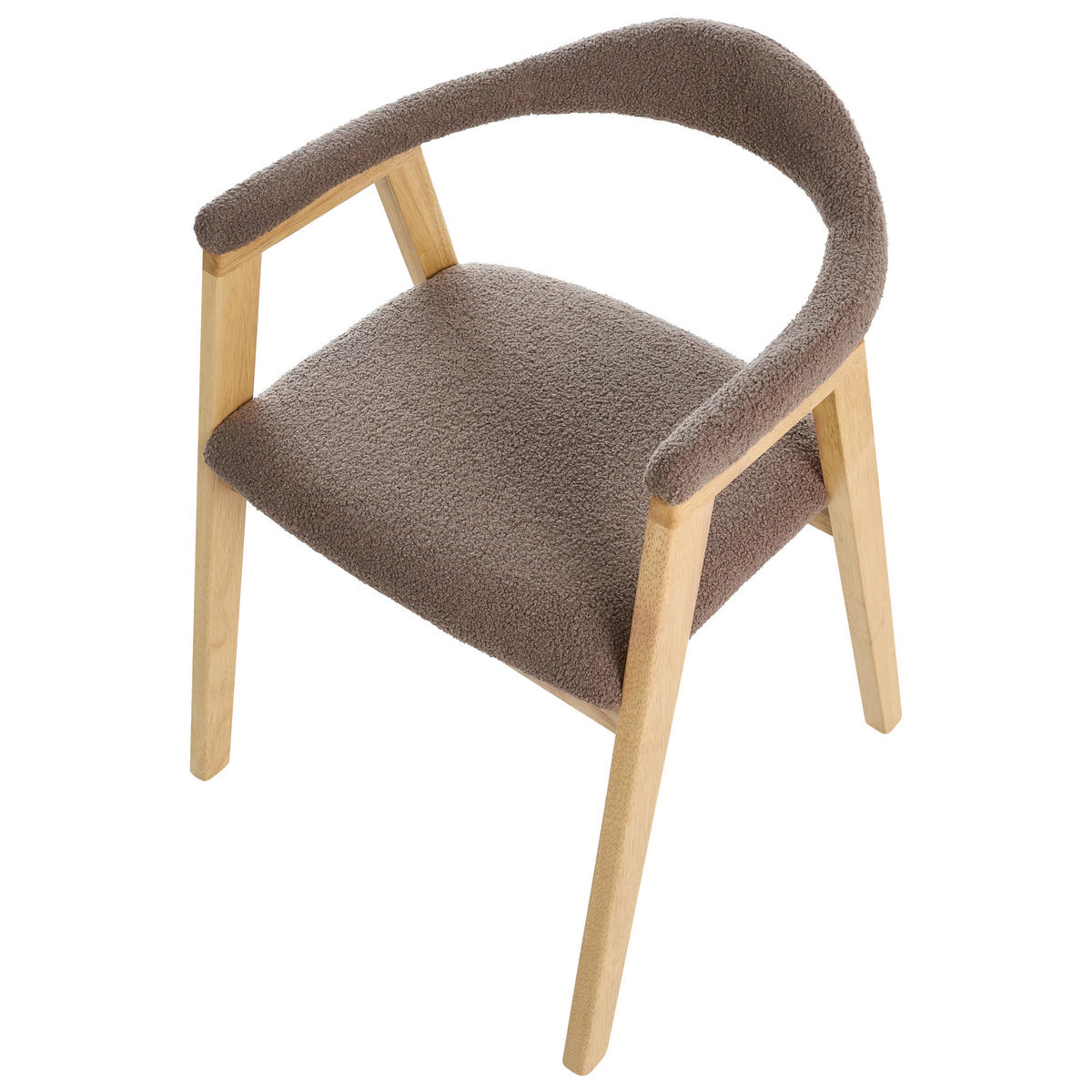 ESSZIMMERSTUHL 2er Set Holz Hellbraun/Taupe Oneco - Hellbraun, Holz (56/72/62cm) - Beliani