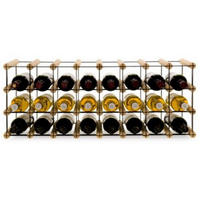 WEINREGAL Vinotega Mod Metal 32,5x82,5x24,5 cm 8x3 Flaschen Massives Kiefernholz Natur - Naturfarben, Holz (82.5/32.5/24.5cm) - PROREGAL