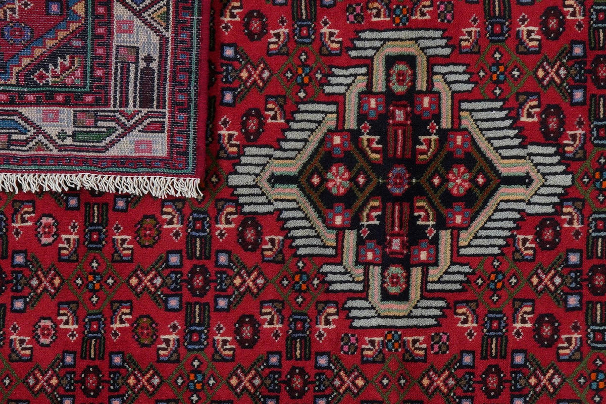 ORIENTTEPPICH handgeknüpft Assadabad Rot 146/102 cm Schurwolle - Rot, Textil (102/146cm) - Looma