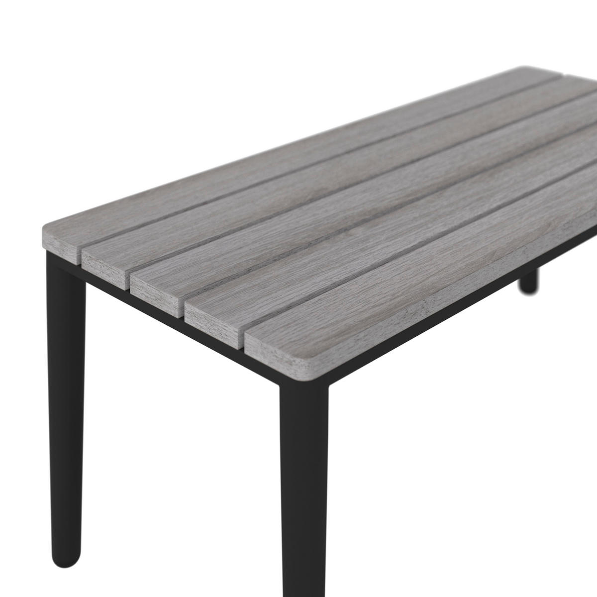 LOUNGEGARNITUR Enja Hellgrau Metall/Outdoorstoff - Hellgrau, Metall