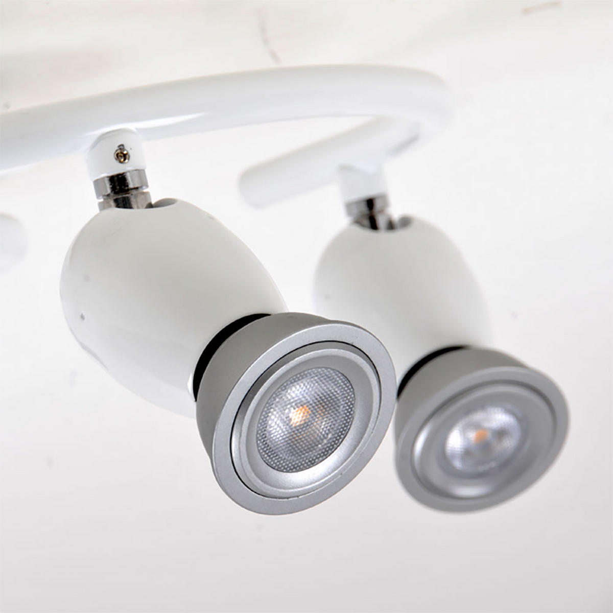 LED DECKENLEUCHTE Stahl Weiß schwenkbar - Weiß, Metall (38.3/38.3/9.5cm)