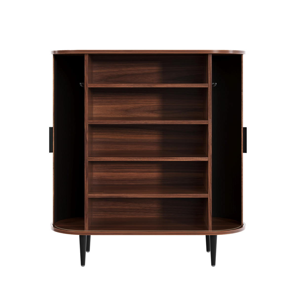 SIDEBOARD 85x40x93cm Holzoptik mit Schiebetüren und Haken - Naturfarben, Holzwerkstoff (85/93/40cm) - FLIEKS