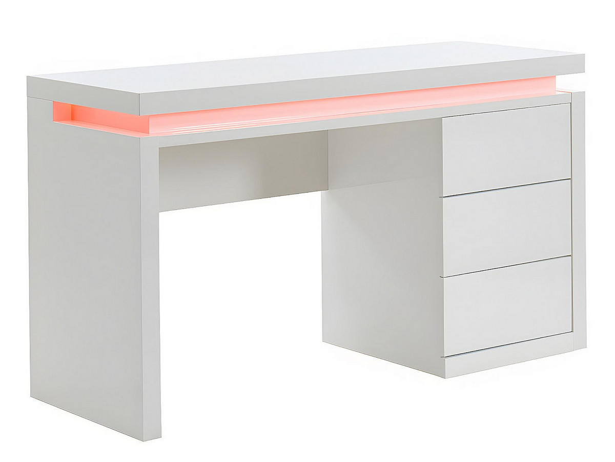 SCHREIBTISCH - 140 cmcm x 50 cmcm - Holz, Platte - Weiß - EMERSON - Weiß, Holz (50/140/78cm) - Vente-Unique