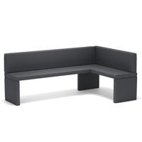 ECKBANK rechts OWEN Kunstleder, 128/168 cm Dunkelgrau - Dunkelgrau, Holz/Kunststoff (128/168cm) - Idohome