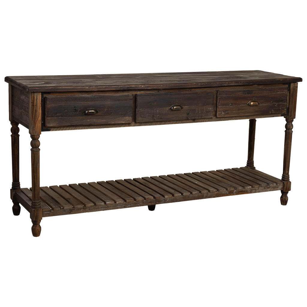 FLURTISCH aus gealtertem Holz 185x50x87 - Braun, Holz (50/184.5/86.8cm) - Wanderlust
