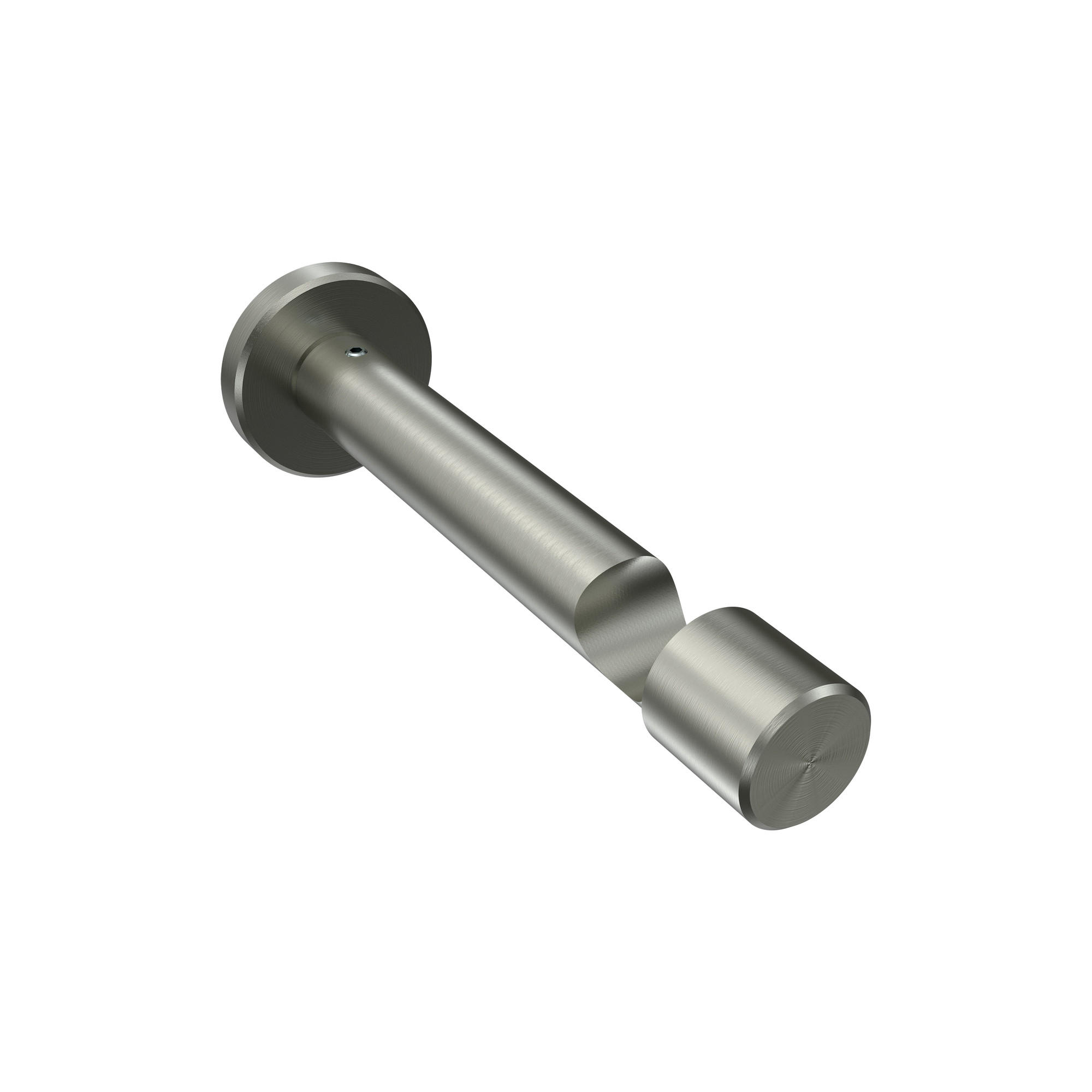 TRÄGER FÜR GARDINENSTANGEN 20 mm Ø, Prestige 1-läufig, Edelstahl-Optik - Edelstahlfarben, Metall (13.7/4/4cm) - INTERDECO