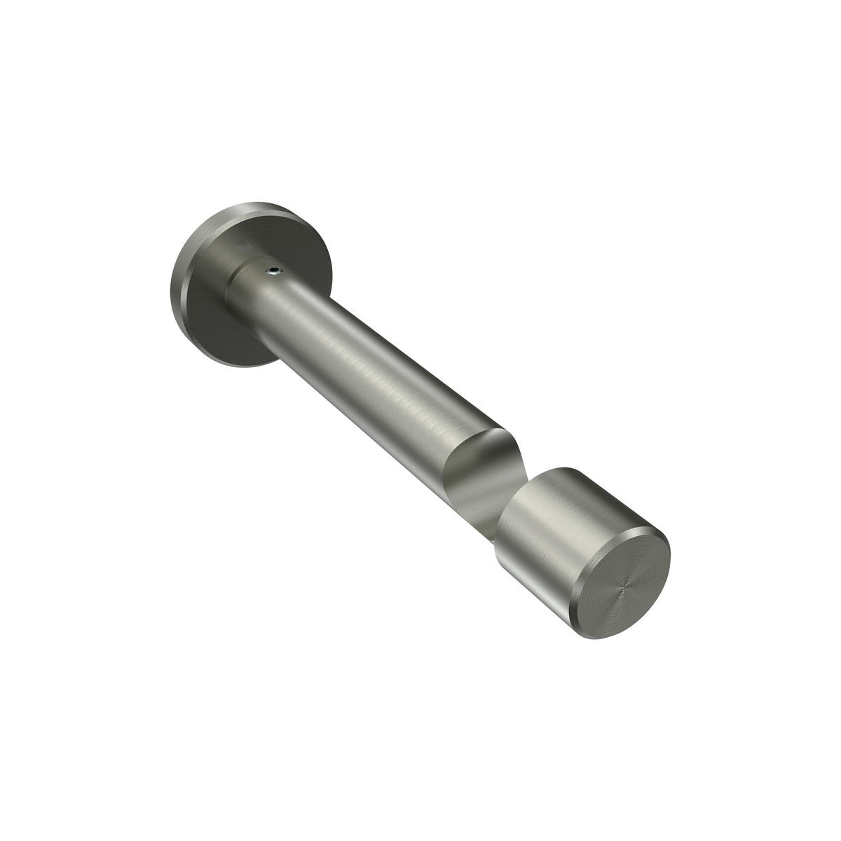 TRÄGER FÜR GARDINENSTANGEN 20 mm Ø, Prestige 1-läufig, Edelstahl-Optik - Edelstahlfarben, Metall (13.7/4/4cm) - INTERDECO