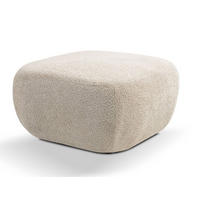 POUF Hellbeige LIO Bezogen Mit Abriamo Stoff Auf Schwarzen Niedrigen Beinen - Beige, Textil (75/39/75cm) - Sepro Meble
