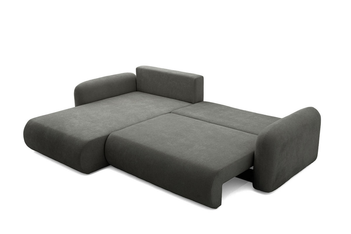 ECKSOFA NEST Universal mit Liegeflache 157x240 cm - Dunkelgrau, Textil (280/187cm) - Muffo