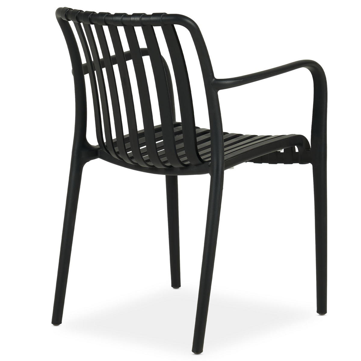 GARTENSTÜHLE TULIPANO 6ER-SET - Schwarz, Textil (55/82/59cm) - IDIMEX