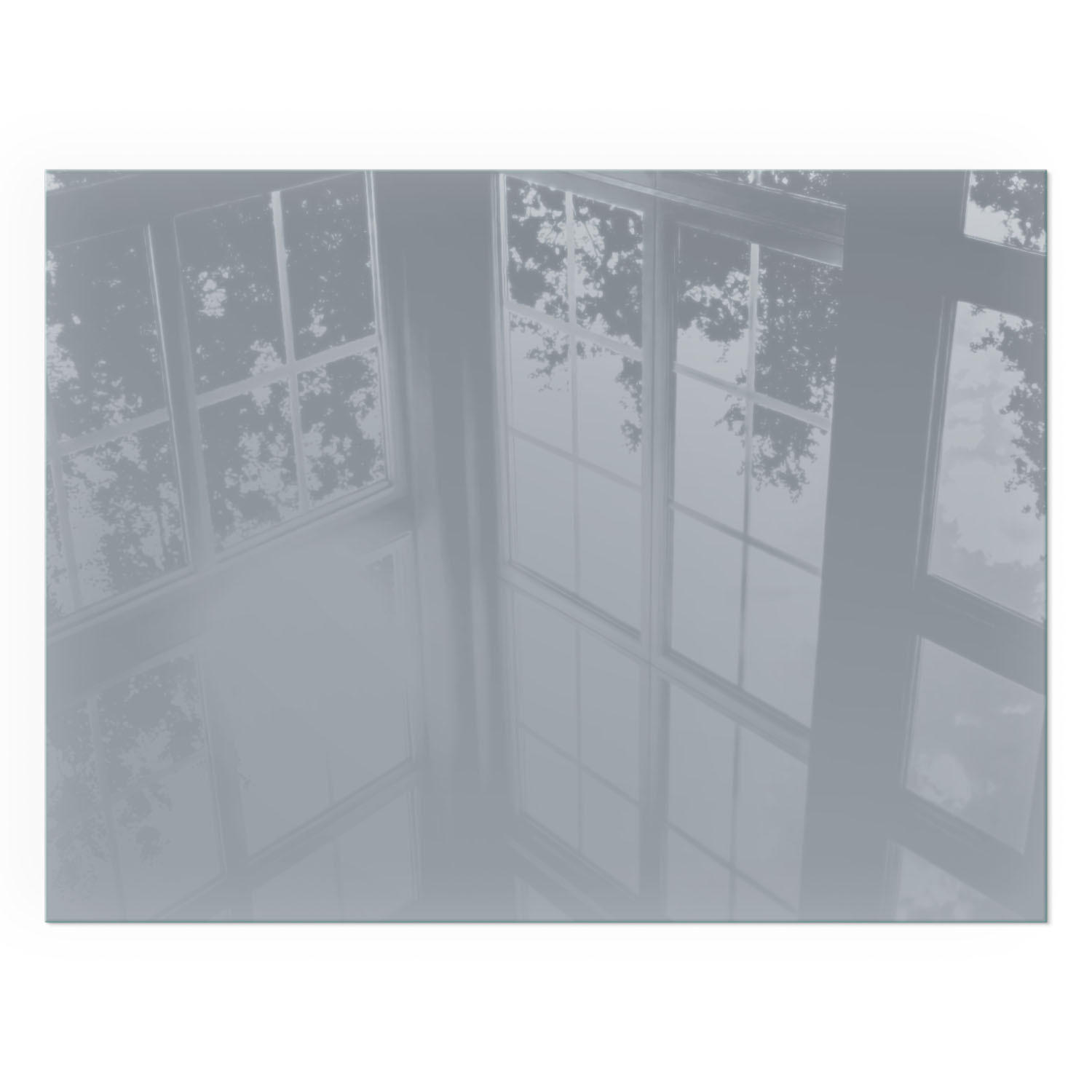 GLASPLATTE für Kamin 80x60 cm - Grau, Glas (80/60/0.4cm) - TULUP