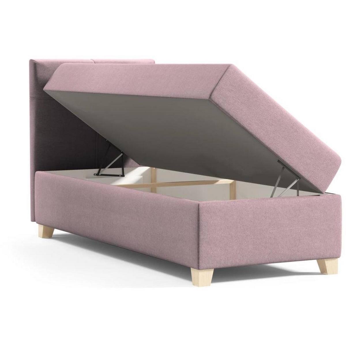 POLSTERBETT Helen Mini 103/206/106 rosa - Rosa, Holzwerkstoff/Textil (100/200cm) - Beautysofa