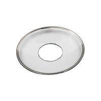 GLAS-KERZENMANSCHETTE (Bobeches) "Silberrand" für Kerzen bis Ø 25 mm - Transparent, Paraffin (7/0.2/7cm) - Holfeuer Crystal Design