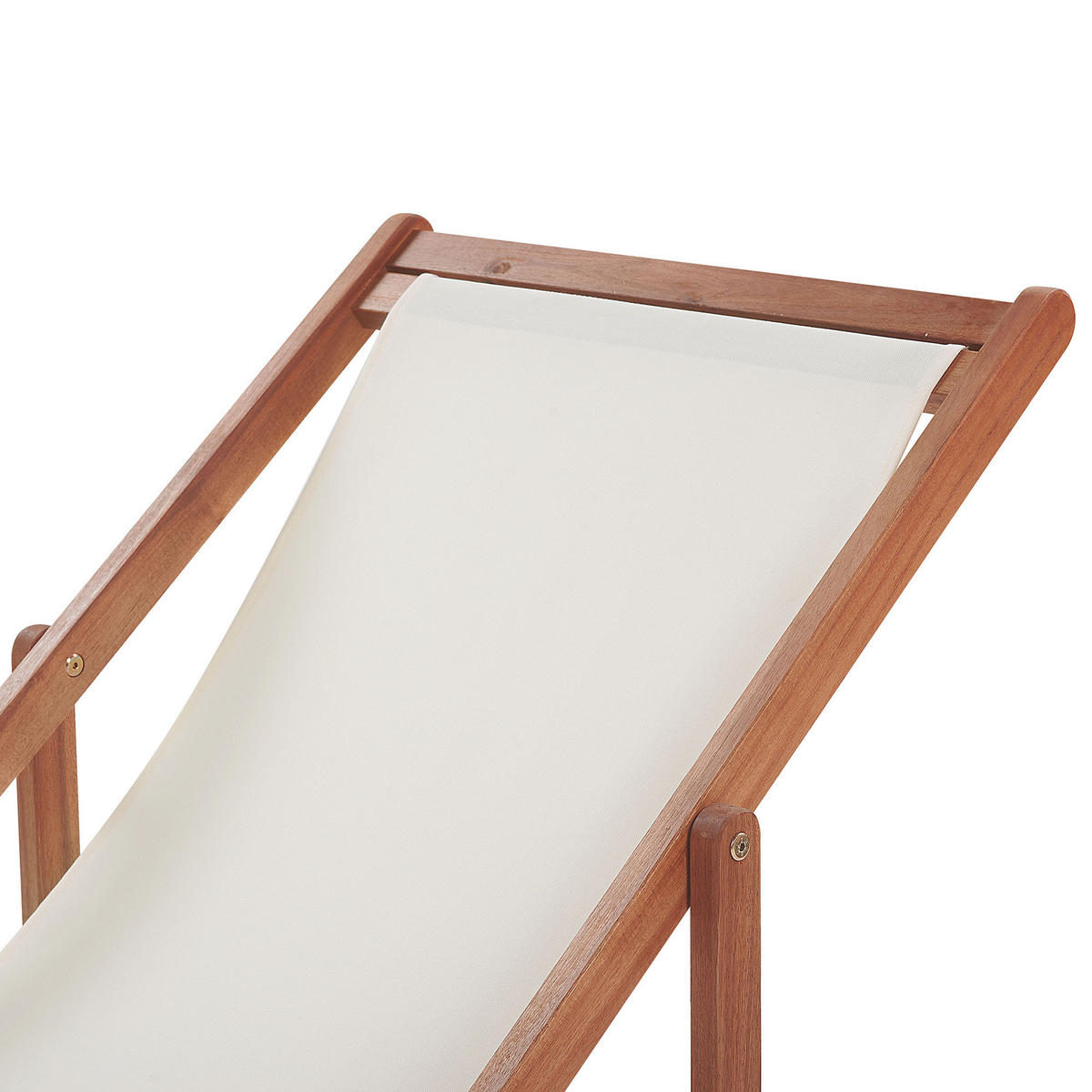 LIEGESTUHL Set mit 2 klappbaren Dunkelbraun Anzio - Weiß, Holz (54/70/97cm)