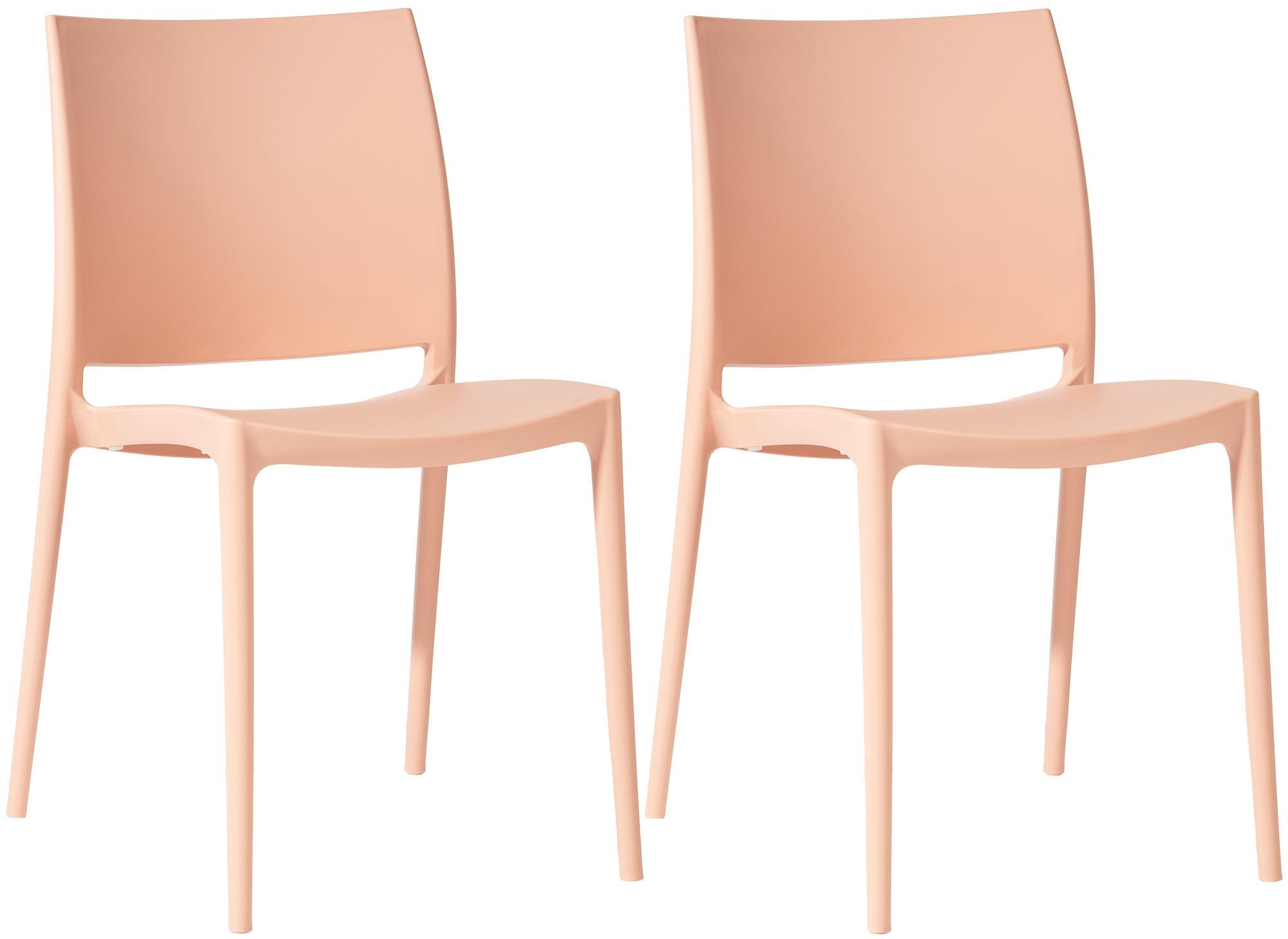 GARTENSTUHL 2 Kunststoff Pfirsich - Pink, Kunststoff (42/81/49cm) - CLP